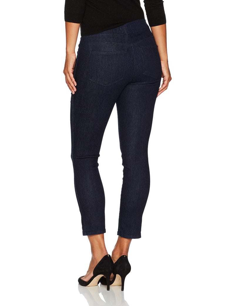 NYDJ Women's Petite Size Alina Pull On Ankle Jeans, Rinse, 10P - Image 2